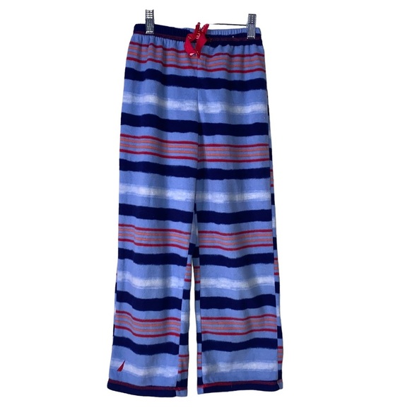 Kids Nautica Fleece Stripe Sleep Pants Size 10 - Picture 1 of 3